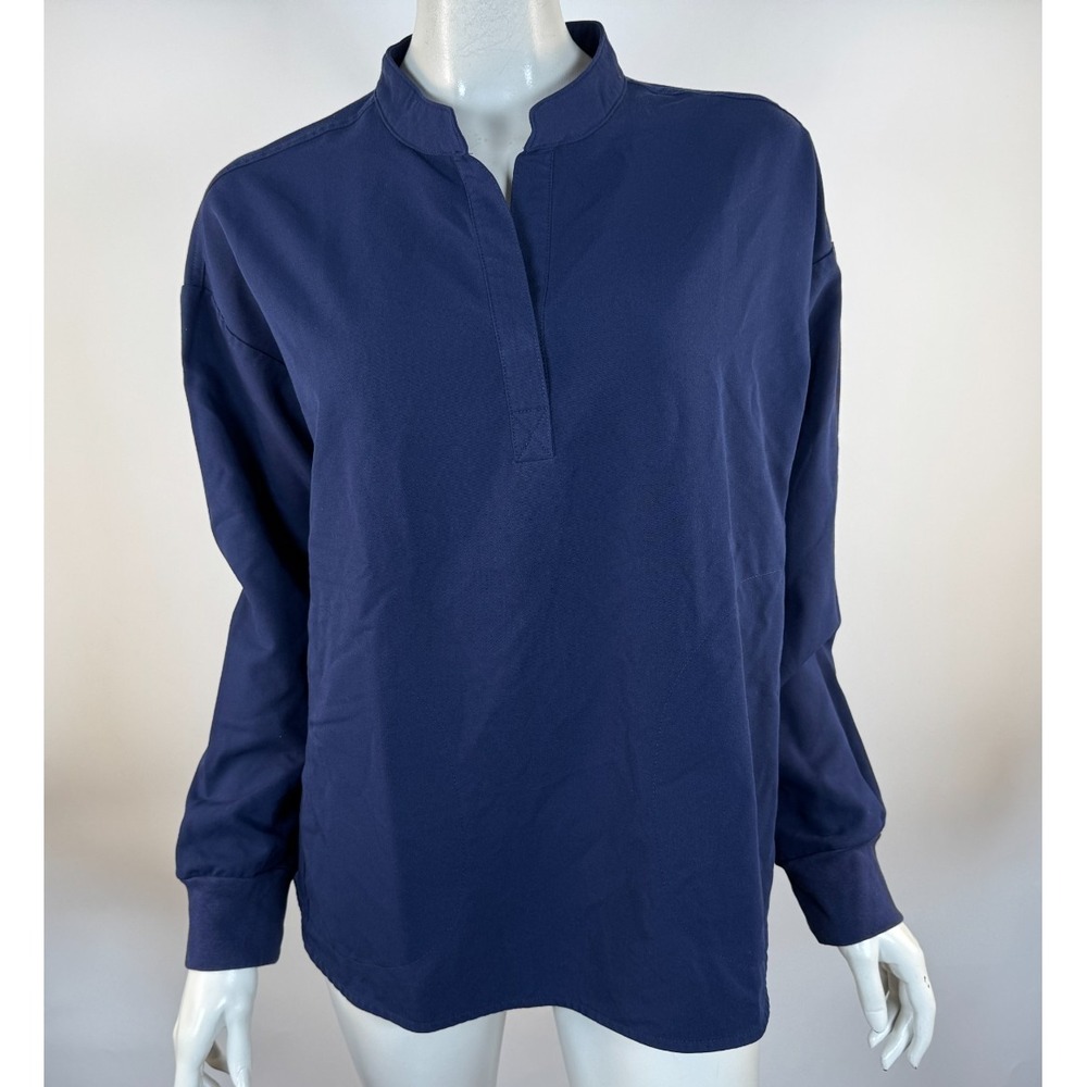 FIGS Rafaela Tunic Scrub Top Women L EUC Long Sleeve Stretch Polyester Pocket